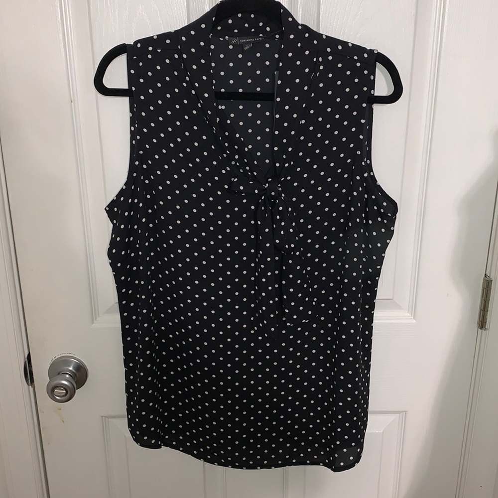 NWT: Sleeveless Polka Dot Blouse